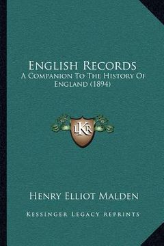portada english records: a companion to the history of england (1894) (en Inglés)