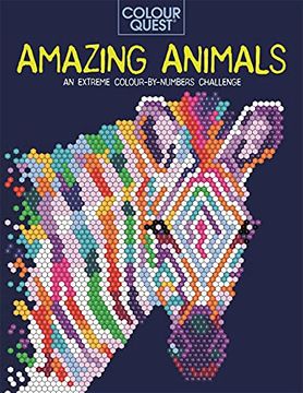 portada Colour Quest®: Amazing Animals: An Extreme Colour by Numbers Challenge (Colour Quest, 4) (in English)