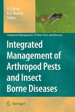 portada integrated management of arthropod pests and insect borne diseases