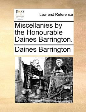 portada miscellanies by the honourable daines barrington.