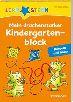 portada Lernstern. Mein Drachenstarker Kindergartenblock. Rätseln und Üben (en Alemán)
