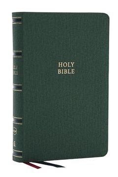 portada Nkjv, Single-Column Reference Bible, Verse-By-Verse, Green Leathersoft, red Letter, Comfort Print 