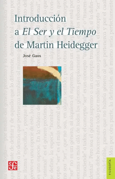 portada Introduccion a el ser y el Tiempo de Martin Heidegger Jose