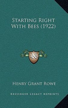 portada starting right with bees (1922) (en Inglés)