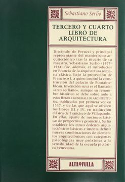 portada Tercero y Cuarto Libro de Arquitectura (Biblioteca. Serie Arte y Arquitectura)