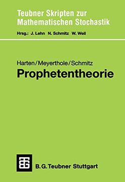 portada Prophetentheorie: Prophetenungleichungen, Prophetenregionen, Spiele Gegen Einen Propheten (en Alemán)