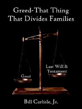 portada greed - that thing that divides families (en Inglés)