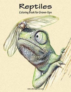 portada Reptiles Coloring Book for Grown-Ups 1 (in English)