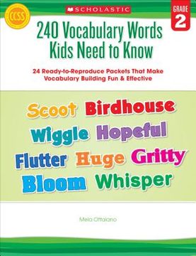 portada 240 vocabulary words kids need to know (en Inglés)