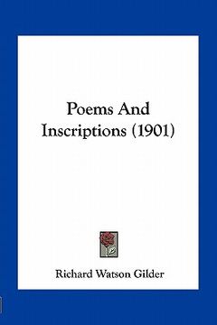 portada poems and inscriptions (1901) (en Inglés)