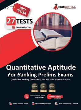 portada Quantitative Aptitude For Banking Prelims Exam 27 Solved Topic-Wise Tests For SBI/IBPS/RBI/IDBI Bank/Nabard/Clerk/PO (en Inglés)