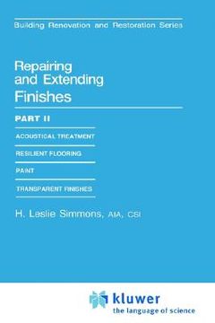 portada repairing and extending finishes: part ii: resilient flooring (en Inglés)