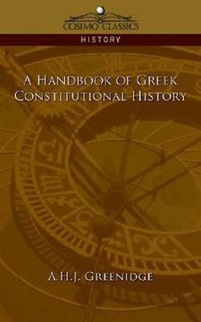 portada a handbook of greek constitutional history (en Inglés)