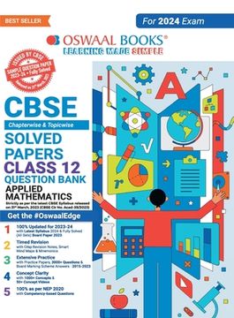 portada Oswaal CBSE Class 12 Applied Mathematics Question Bank 2023-24 Book (en Inglés)