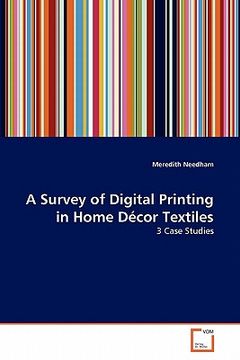 portada a survey of digital printing in home decor textiles (en Inglés)