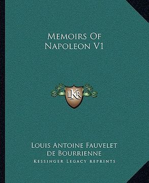 portada memoirs of napoleon v1 (en Inglés)