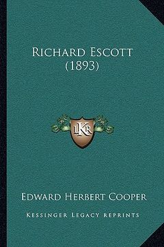 portada richard escott (1893) (en Inglés)