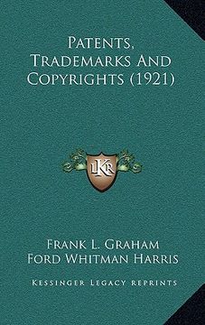 portada patents, trademarks and copyrights (1921) (en Inglés)