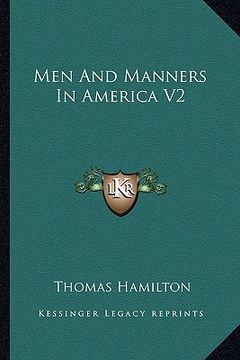 portada men and manners in america v2 (en Inglés)