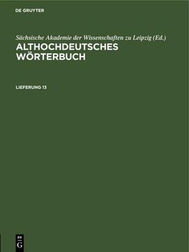 portada Althochdeutsches Wörterbuch. Lieferung 13 (en Alemán)