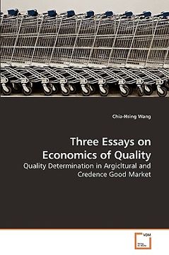 portada three essays on economics of quality (en Inglés)