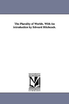 portada the plurality of worlds. with an introduction by edward hitchcock.