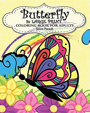 portada Butterfly in Large Print Coloring Book for Adults