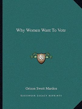 portada why women want to vote (en Inglés)