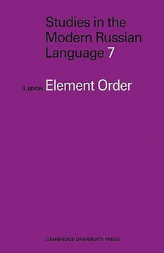 portada Element Order (Studies in the Modern Russian Language) 
