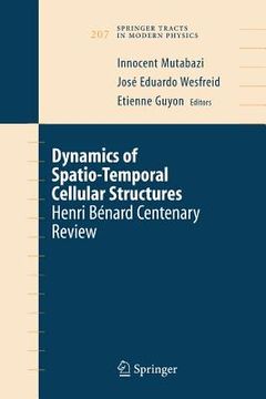 portada Dynamics of Spatio-Temporal Cellular Structures: Henri Bénard Centenary Review (en Inglés)
