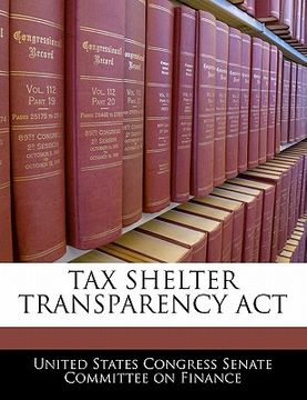 portada tax shelter transparency act (en Inglés)