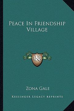 portada peace in friendship village (en Inglés)