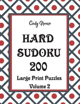 portada Hard Sudoku: 200 Large Print Puzzles Volume 2 (in English)