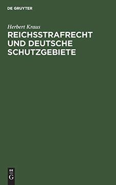 portada Reichsstrafrecht und Deutsche Schutzgebiete (in German)