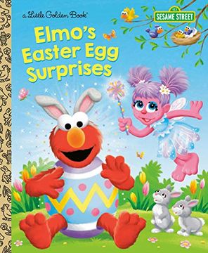 portada Elmo's Easter egg Surprises (Sesame Street) (Little Golden Book) (en Inglés)
