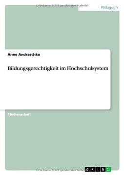 portada Bildungsgerechtigkeit im Hochschulsystem (German Edition)