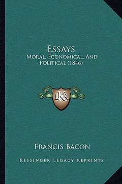 portada essays: moral, economical, and political (1846) (en Inglés)