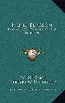 portada henri bergson: two sources of morality and religion (en Inglés)