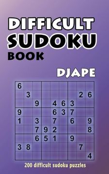portada Difficult Sudoku Book: 200 Difficult Sudoku Puzzles (en Inglés)