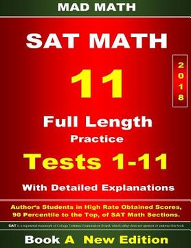 portada 2018 New SAT Math Tests 01-11 Book A (en Inglés)