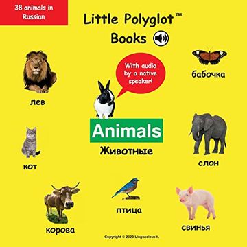 portada Animals: Russian Vocabulary Picture Book (With Audio by a Native Speaker! ) (en Inglés)