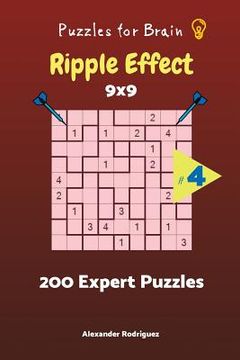 portada Puzzles for Brain - Ripple Effect 200 Expert Puzzles 9x9 vol. 4 (en Inglés)