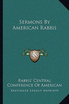 portada sermons by american rabbis (en Inglés)