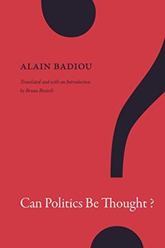 portada Can Politics be Thought? (a John Hope Franklin Center Book) (in English)