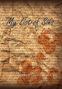portada my list of sins - 1. lust (in English)