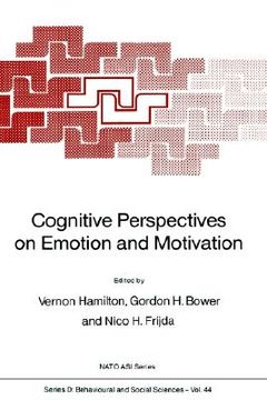 portada cognitive perspectives on emotion and motivation (in English)
