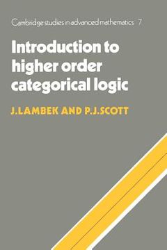 portada Introduction to Higher-Order Categorical Logic Paperback (Cambridge Studies in Advanced Mathematics) (en Inglés)
