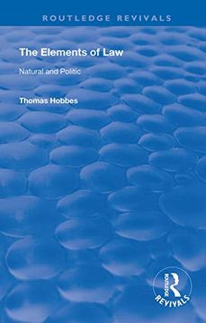 portada The Elements of Law: Natural and Politic (Routledge Revivals) (in English)
