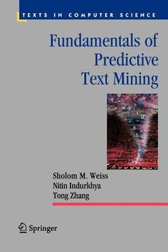 portada fundamentals of predictive text mining (in English)