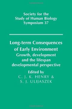 portada Long-Term Consequences of Early Environment Paperback (Society for the Study of Human Biology Symposium Series) (en Inglés)